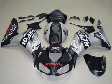 Carénage Moto Honda CBR1000RR 2006-2007 - Argent Noir Mat Repsol Abordables