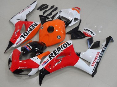Carénage Moto Honda CBR1000RR 2006-2007 - Orange Blanc Rouge Noir Brillant Repsol HRC Abordables