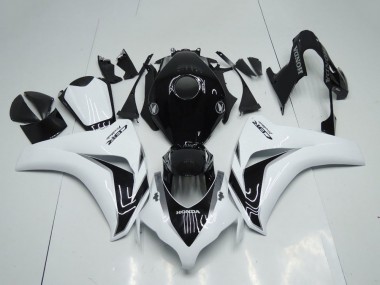Kit Carénages Moto Honda CBR1000RR 2008-2011 - Blanc Noir Brillant Abordables