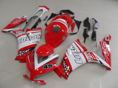 Carénages Moto Honda CBR1000RR 2012-2016 - Blanc Rouge Liverpool 45 Abordables