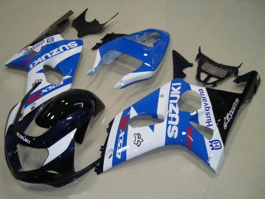 Carénages Moto Suzuki GSXR 1000 2000-2002 - Blanc Bleu Noir Brillant Abordables