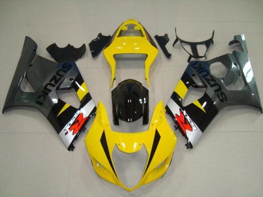 Carénages Moto Suzuki GSXR 1000 2003-2004 - Jaune Argent Gris Noir Rouge Abordables