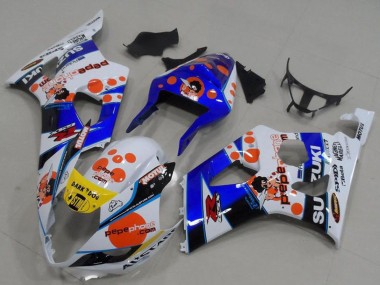 Carénages Moto Suzuki GSXR 1000 2003-2004 - Blanc Bleu Rouge Jaune Pepe Phone Abordables