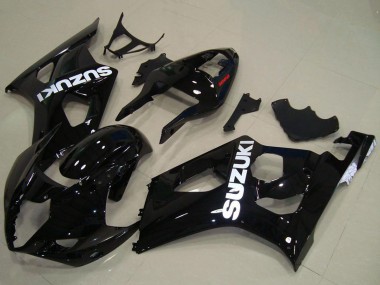 Carénages Moto Suzuki GSXR 1000 2003-2004 - Noir Brillant Blanc Décalque Abordables