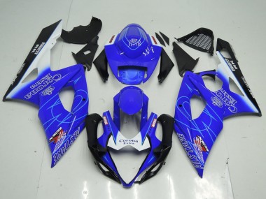 Carénages Moto Suzuki GSXR 1000 2005-2006 - Bleu Blanc Noir Corona Abordables