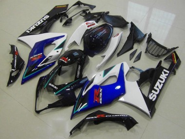 Carénages Moto Suzuki GSXR 1000 2005-2006 - Blanc Bleu Noir Brillant Abordables