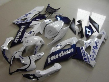 Carénages Moto Suzuki GSXR 1000 2005-2006 - Blanc Bleu Foncé Jordan Abordables