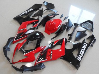 Carénages Moto Suzuki GSXR 1000 2005-2006 - Rouge Noir Brillant OEM Style Abordables