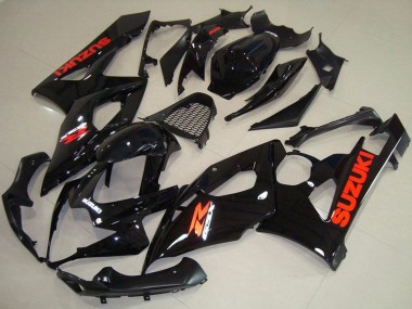 Carénages Moto Suzuki GSXR 1000 2005-2006 - Noir Brillant Rouge Décalque Abordables
