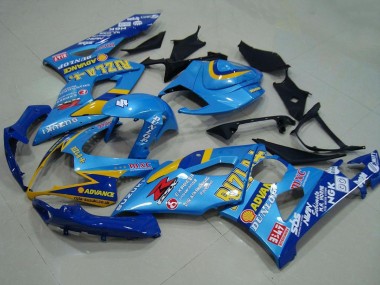 Carénages Moto Suzuki GSXR 1000 2005-2006 - Bleu Or Rizla Abordables