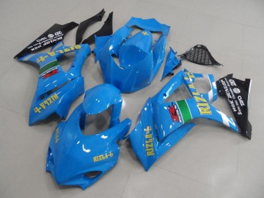 Carénages Moto Suzuki GSXR 1000 2007-2008 - Bleu Jaune Noir Rizla Courses Abordables