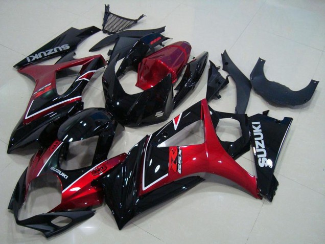Carénage Moto Suzuki GSXR 1000 2007-2008 - Rouge Noir Brillant