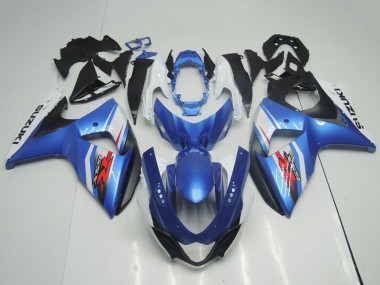 Carénages Moto Suzuki GSXR 1000 2009-2016 - Bleu Clair Bleu Blanc Noir OEM Style Abordables