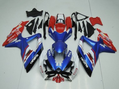 Carénages Moto Suzuki GSXR 1000 2009-2016 - Bleu Rouge Blanc Piaa Motul Abordables