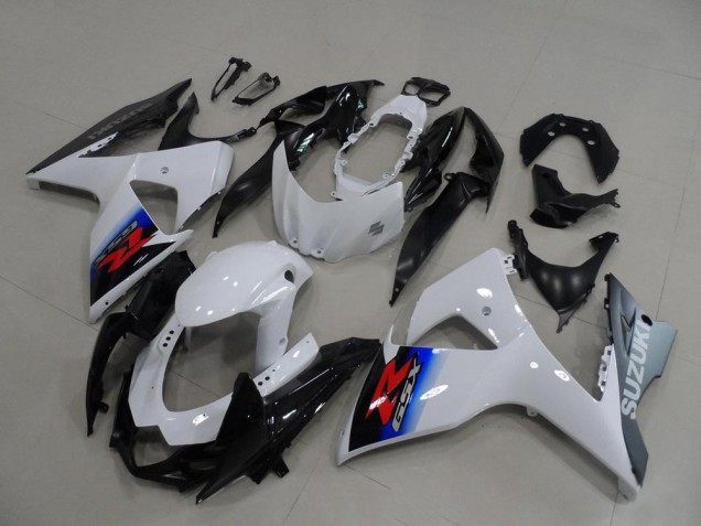 Carénages Moto Suzuki GSXR 1000 2009-2016 - Blanc Bleu Argent Noir