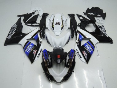 Carénages Moto Suzuki GSXR 1000 2009-2016 - Blanc Bleu Noir Viru Abordables