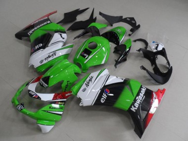 Carénages Moto Kawasaki ZX250R 2008-2012 - Blanc Vert Noir Rouge Elf Abordables