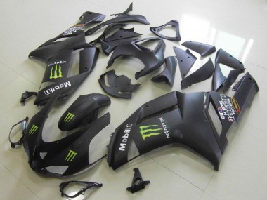 Carénages Moto Kawasaki ZX6R 2007-2008 - Noir Mat Monstre Abordables