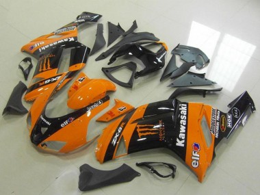 Carénages Moto Kawasaki ZX6R 2007-2008 - Orange Monstre Abordables