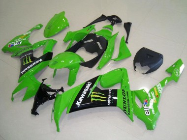 Carénages Moto Kawasaki ZX10R 2008-2010 - Vert Noir Brillant Jaune Monstre Abordables