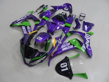 Carénages Moto Kawasaki ZX10R 2011-2015 - Violet Vert Noir Blanc Trick Star Gangstar EVA Courses 01 Abordables