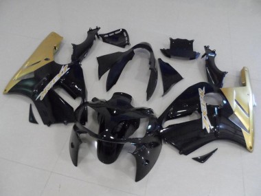 Kits Carénage Moto Kawasaki ZX12R 2002-2006 - Noir Brillant Or Abordables