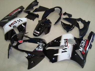 Carénages Moto Kawasaki ZX12R 2002-2006 - Noir Brillant Blanc West Rouge Abordables