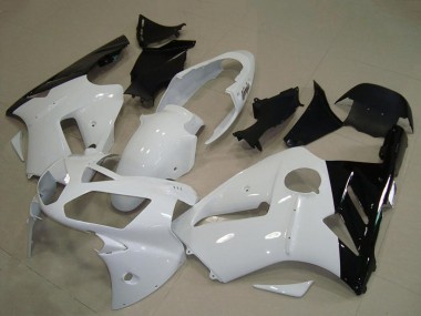 Carénage Moto Kawasaki ZX12R 2002-2006 - Blanc Noir Brillant Abordables