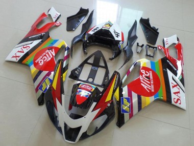 Carénages Moto Aprilia RSV1000 2003-2006 - Blanc Rouge Noir Vert Jaune Alice Sax Abordables