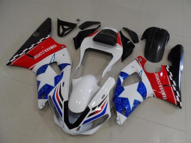 Carénages Moto Yamaha YZF R1 2000-2001 - Blanc Rouge Bleu Noir Corse Abordables