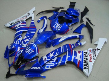 Carénages Moto Yamaha YZF R6 2008-2016 - Blanc Bleu Fiat Motul Michelin Abordables