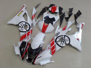 Kit Carénages Moto Yamaha YZF R6 2008-2016 - Blanc Rouge Noir Brillant Abordables