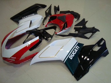 Carénage Moto Ducati 1098 2007-2014 - Blanc Rouge Noir Brillant Abordables