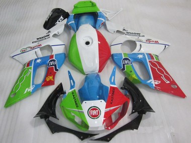 Carénages Moto Yamaha YZF R6 1998-2002 - Blanc Bleu Vert Rouge Fiat Kastinee Abordables