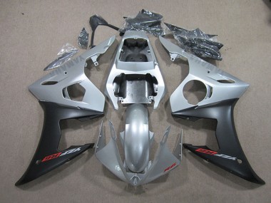 Carénages Moto Yamaha YZF R6 2003-2004 - Argent Noir Mat Abordables