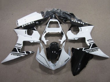 Kits Carénages Moto Yamaha YZF R6 2003-2004 - Blanc Noir Brillant Abordables