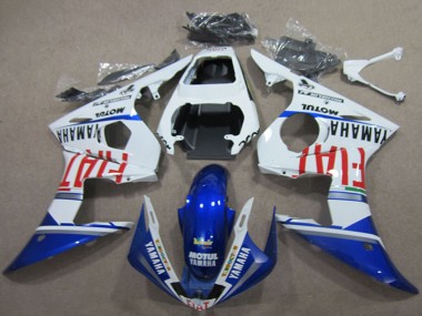 Carénages Moto Yamaha YZF R6 2003-2004 - Blanc Bleu Rouge Fiat Motul Abordables