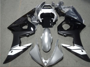 Carénages Moto Yamaha YZF R6 2003-2004 - Blanc Argent Noir Brillant Noir Mat Abordables