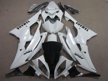 Carénages Moto Yamaha YZF R6 2008-2016 - Blanc Noir Décalque Abordables