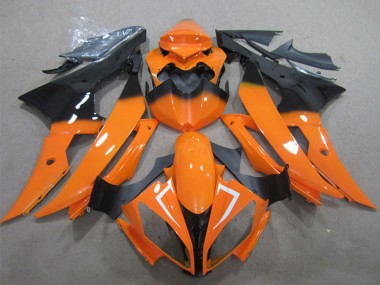 Carénage Moto Yamaha YZF R6 2008-2016 - Orange Noir Brillant Abordables