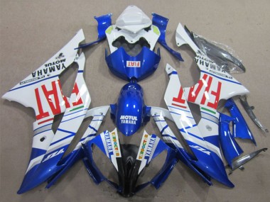 Carénages Moto Yamaha YZF R6 2008-2016 - Blanc Bleu Rouge Motul Fiat Abordables