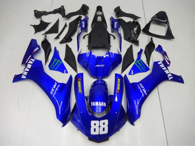 Carénages Moto Yamaha YZF R1 2015-2019 - Bleu Vert Monstre Akropovic Abordables