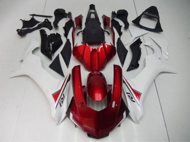Carénage Moto Yamaha YZF R1 2015-2019 - Blanc Rouge Noir Abordables