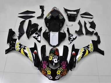 Carénages Moto Yamaha YZF R1 2015-2019 - Noir Blanc Jaune Rose Requin Abordables