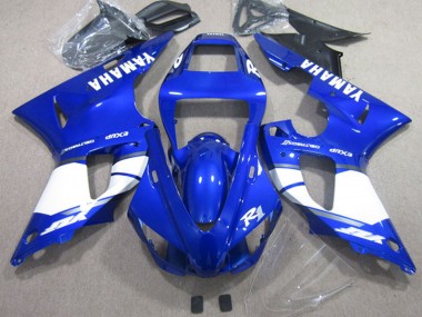 Carénages Moto Yamaha YZF R1 2002-2003 - Bleu Blanc Abordables
