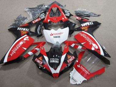 Carénages Moto Yamaha YZF R1 2007-2008 - Rouge Blanc Noir Volvo Santander Fimer Abordables