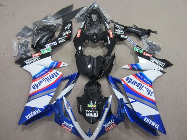 Carénages Moto Yamaha YZF R1 2007-2008 - Blanc Bleu Noir Volvo Fimer Sterilgarda Abordables