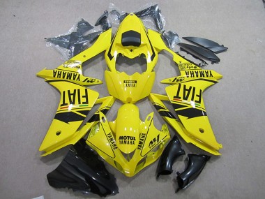 Carénages Moto Yamaha YZF R1 2007-2008 - Jaune Noir Motul Fiat Abordables