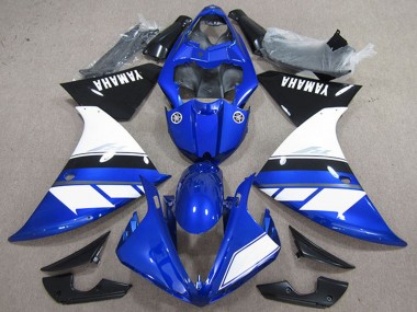 Carénages Moto Yamaha YZF R1 2009-2011 - Bleu Blanc Noir Abordables