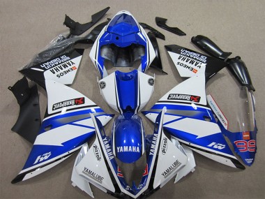Carénages Moto Yamaha YZF R1 2012-2014 - Blanc Bleu Noir Pizzoli ENEOS Yamalube Semakin Didepan Abordables